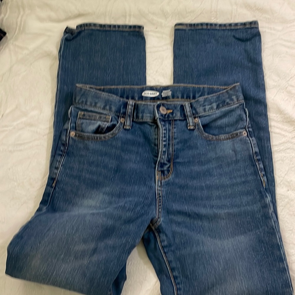 Buy 1 boys item get one 50% off. 
 Old Navy 14 Slim Straight Jeans